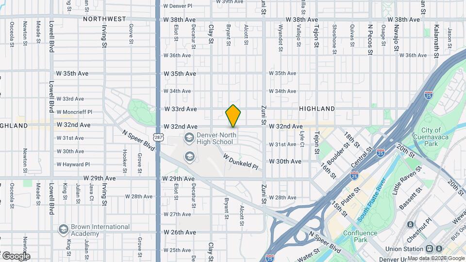 2554 W 32nd Ave Map and Location Details