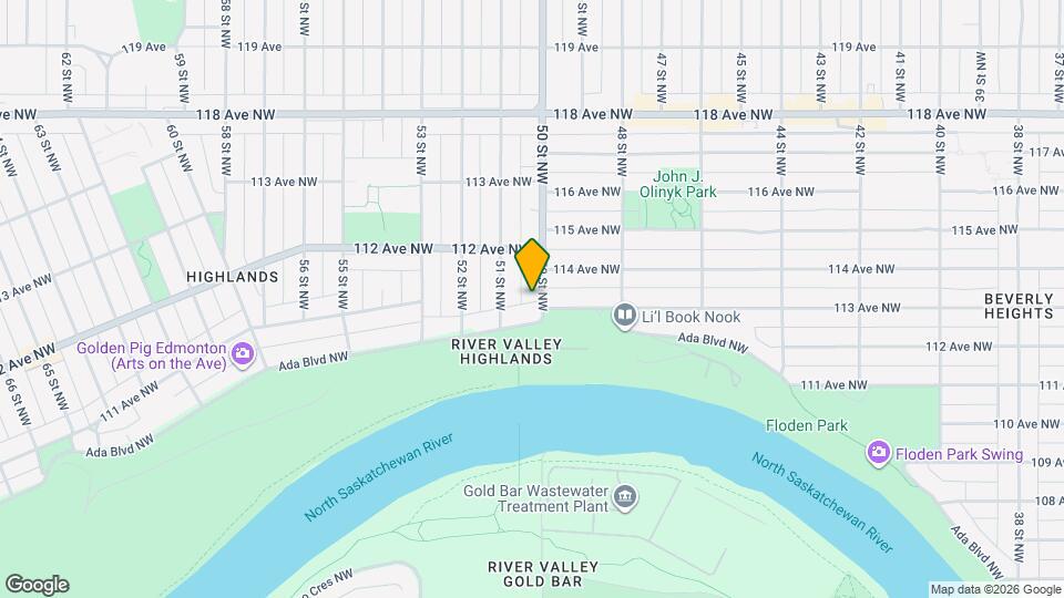 11114B 50 St NW Map and Location Details