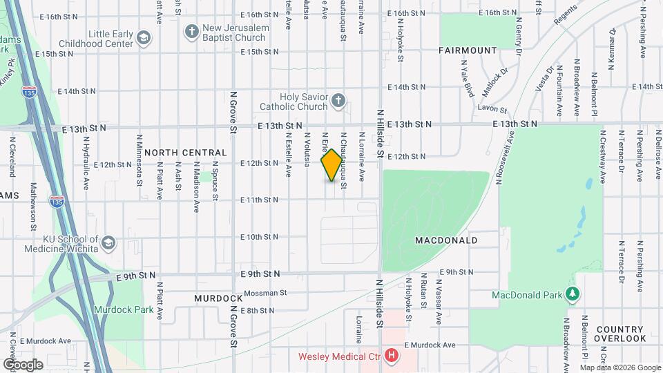 1218 N Erie St Map and Location Details