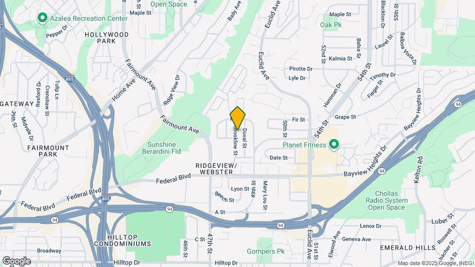 1815 Brookline St Map and Location Details