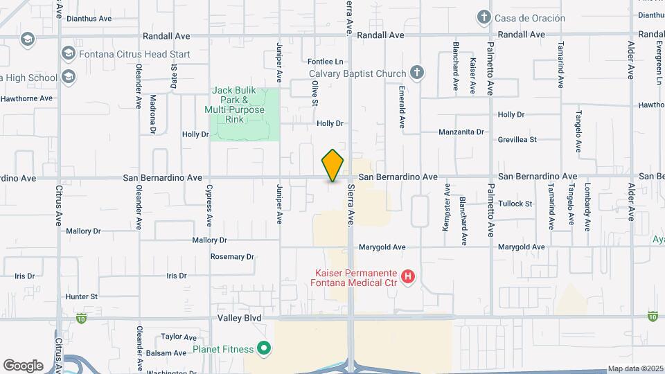 16845 San Bernardino Ave Map and Location Details