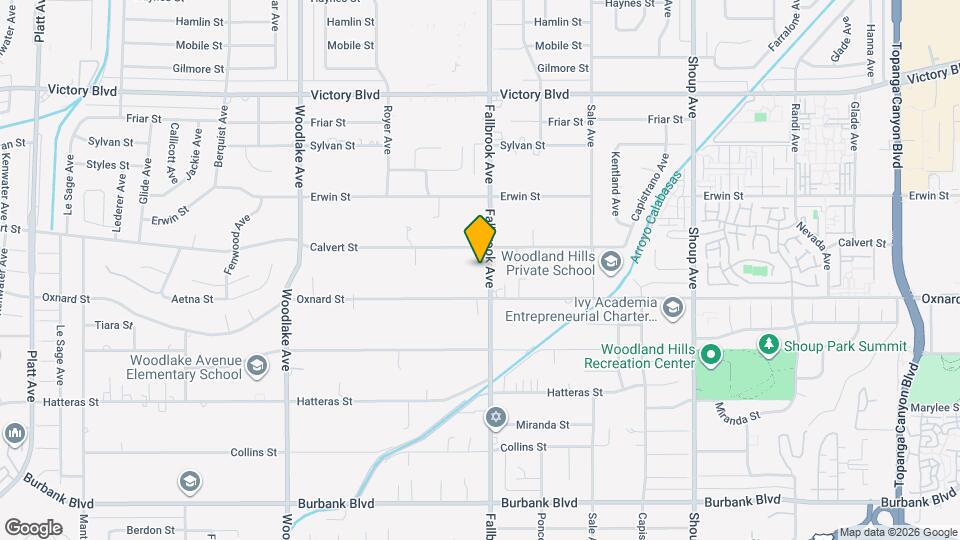 6033 Fallbrook Ave Map and Location Details