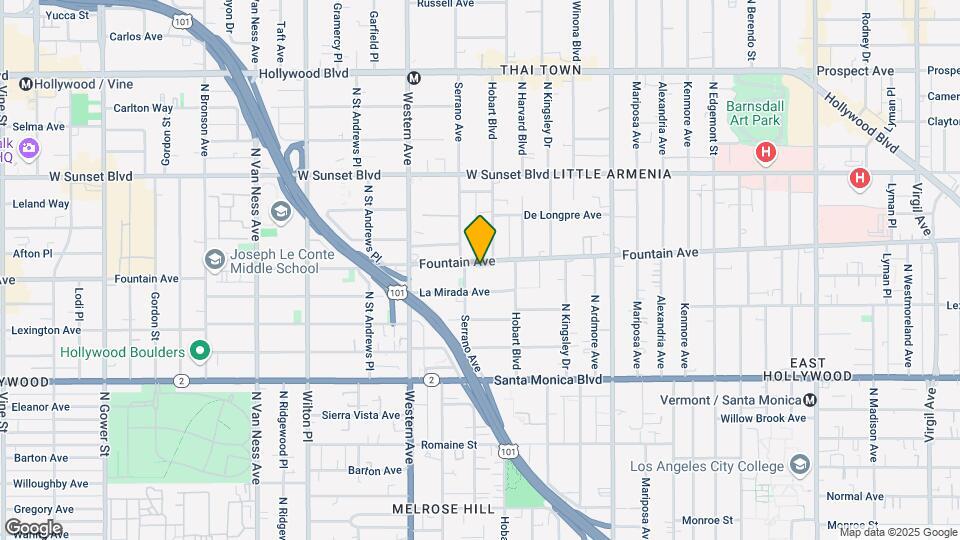 5342 Fountain Ave, Unit 104 Map and Location Details