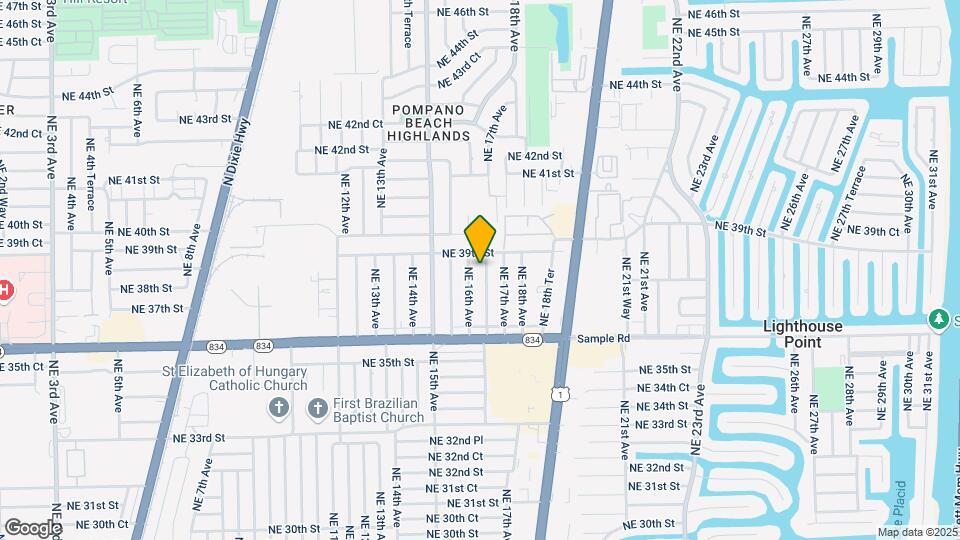 3837 NE 16th Ter Map and Location Details