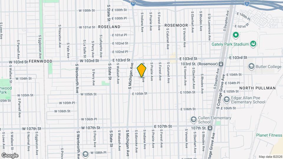 10406 S Indiana Ave Map and Location Details