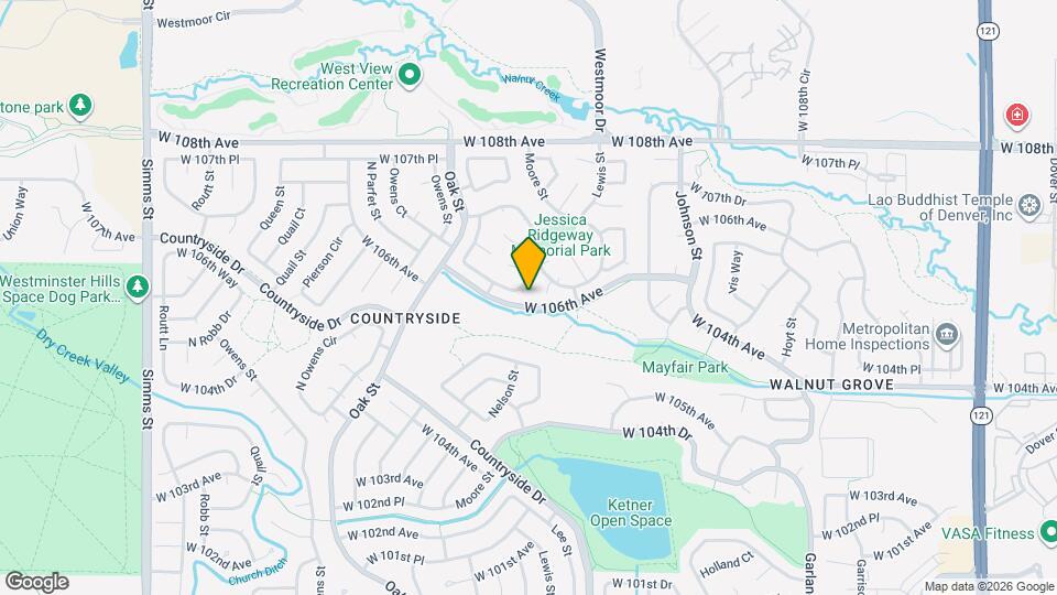 10530 W 106th Pl Map and Location Details