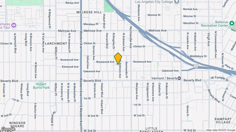 421-427 N Ardmore Ave Map and Location Details