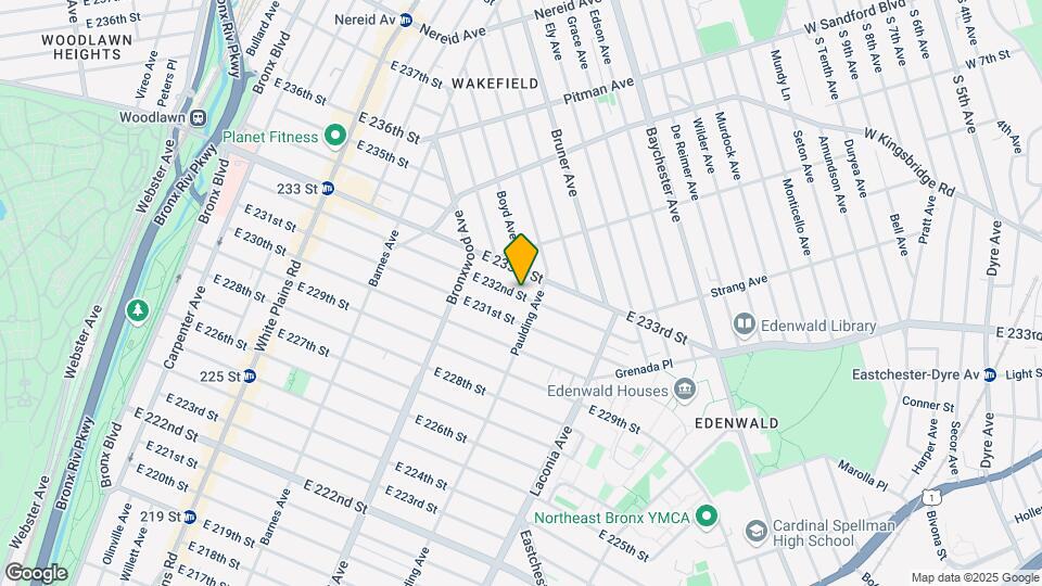 963 E 232nd St Mapa y Detalles de la Ubicación