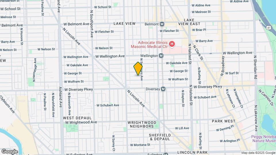 1110 W Wolfram St, Unit 1 Map and Location Details