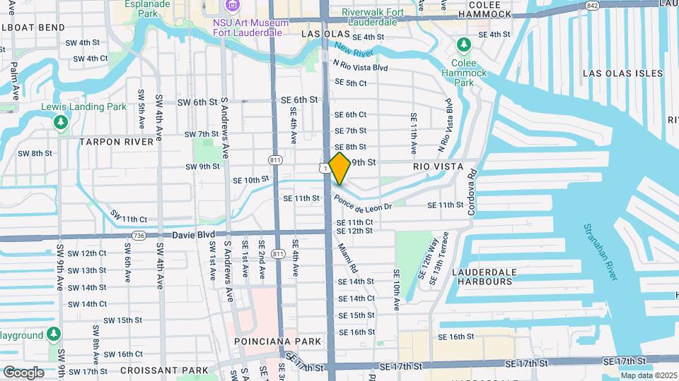 611 Ponce De Leon Dr Map and Location Details