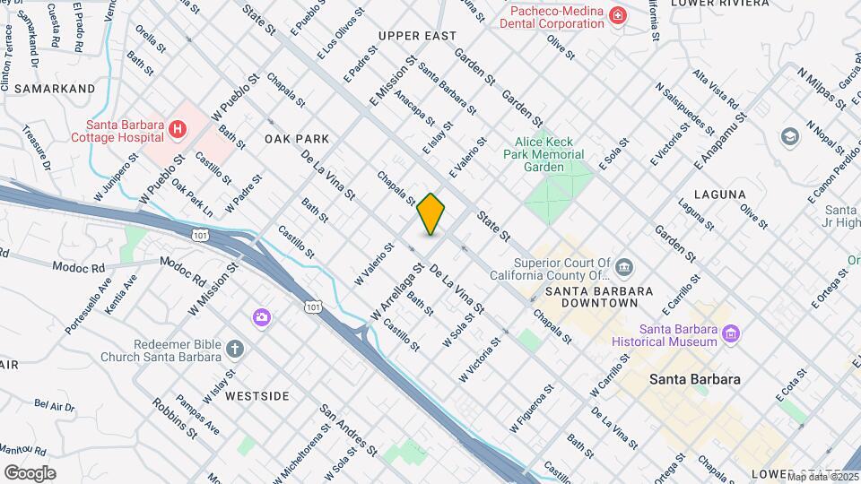 122 W Arrellaga St Map and Location Details