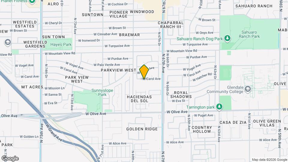 6815 W Carol Ave Map and Location Details