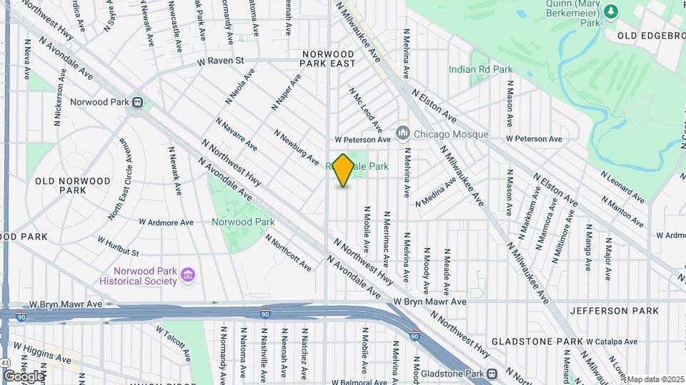 5844 N Mulligan Ave Map and Location Details