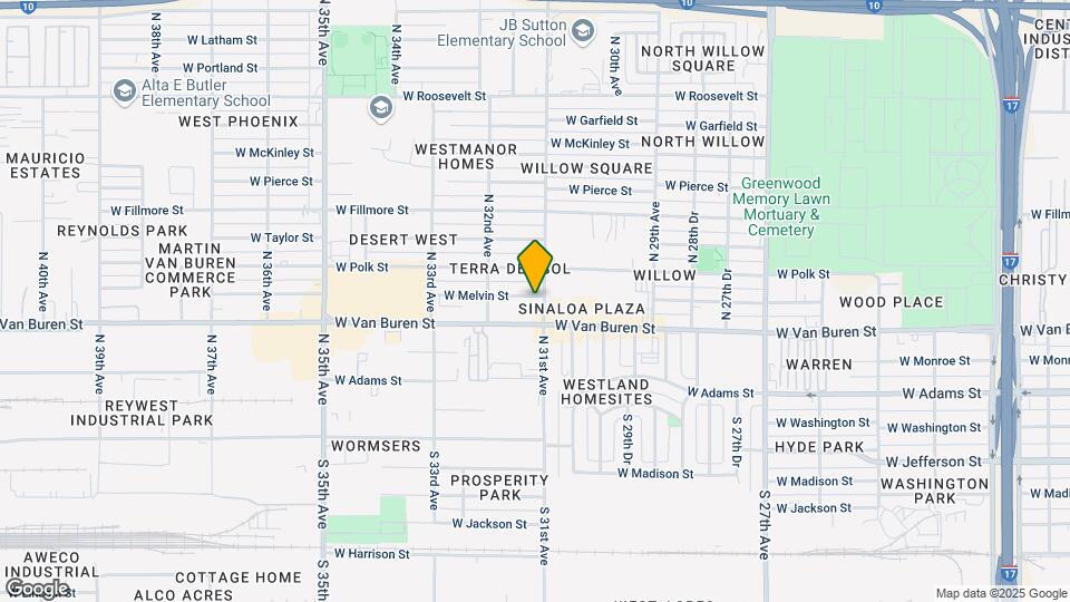 3105 West Melvin Street Mapa y Detalles de la Ubicación