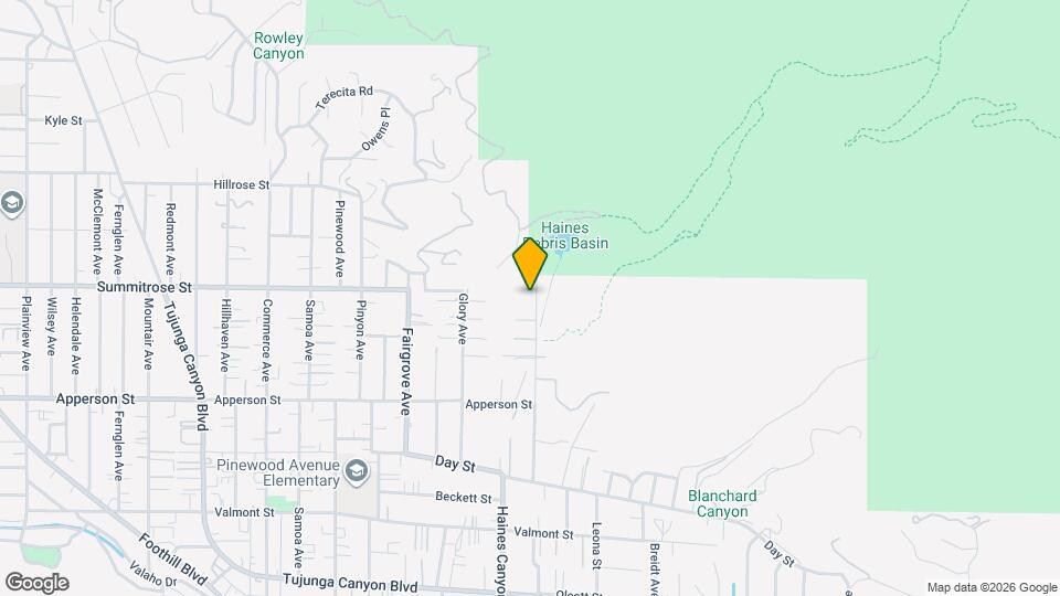 10459 Haines Canyon Ave Mapa y Detalles de la Ubicación