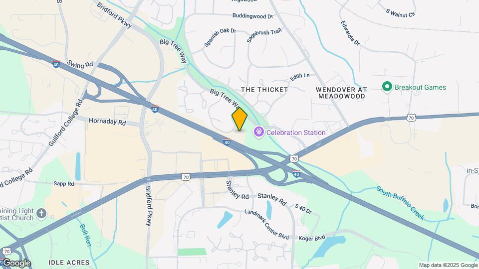Furnished Studio-Greensboro - Wendover Ave Map and Location Details