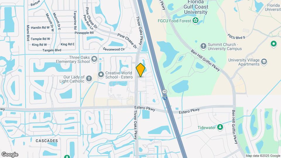 Coastal Village Off-Campus Student Housing Map and Location Details