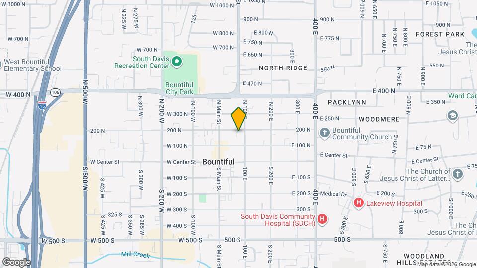 195 E 100 N, Unit Bountiful | Charming Private 1 Bed 1 Bath Map and Location Details