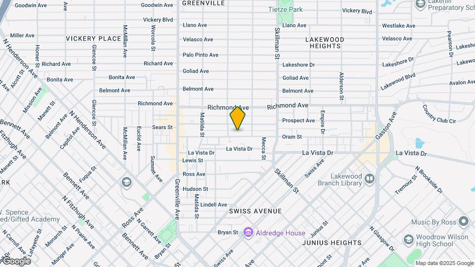 5921 Oram St Map and Location Details