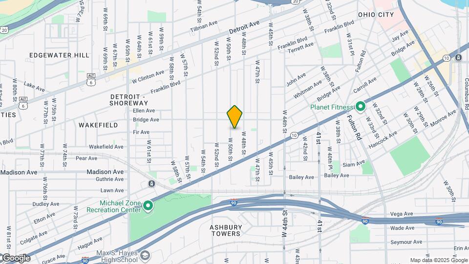 1913 W 50th St Map and Location Details