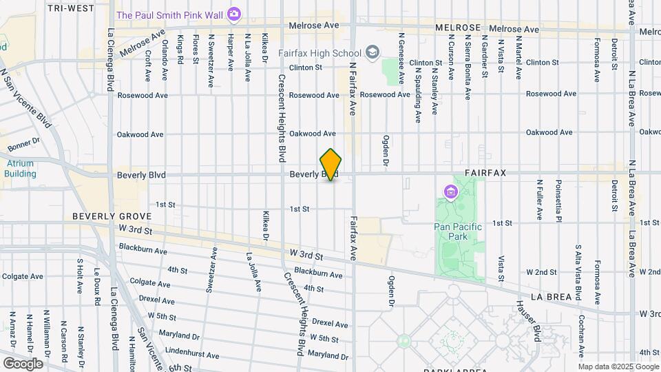 135 N Hayworth Ave Map and Location Details