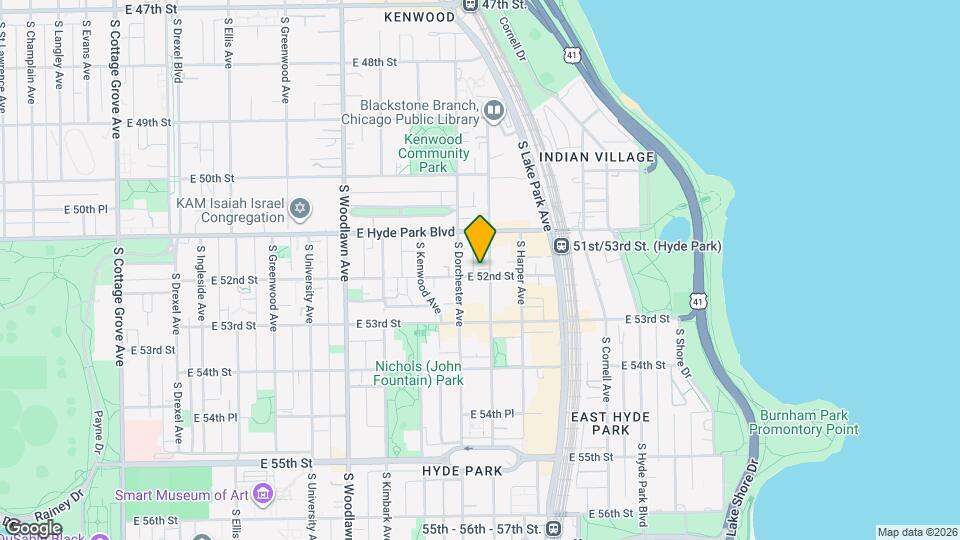 5142 S Blackstone Ave Map and Location Details