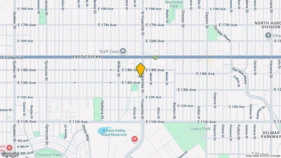 1321 Yosemite St Map and Location Details