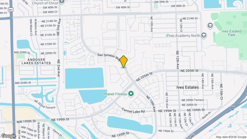 784 NE 206th Terrace Map and Location Details