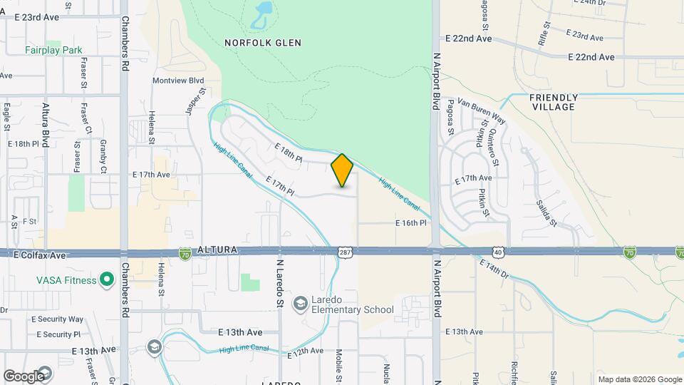 16495 E 17th Pl Map and Location Details