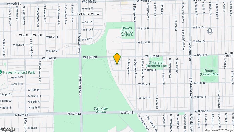 8339 S Hamilton Ave Mapa y Detalles de la Ubicación