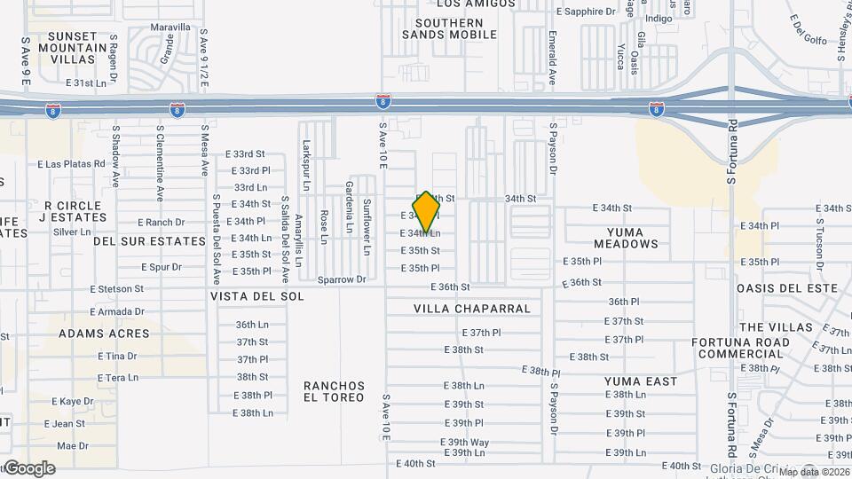 10191 E 34th Ln Map and Location Details