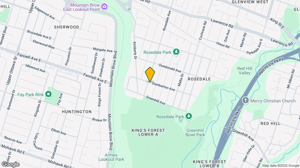 329 Rosedale Ave Map and Location Details