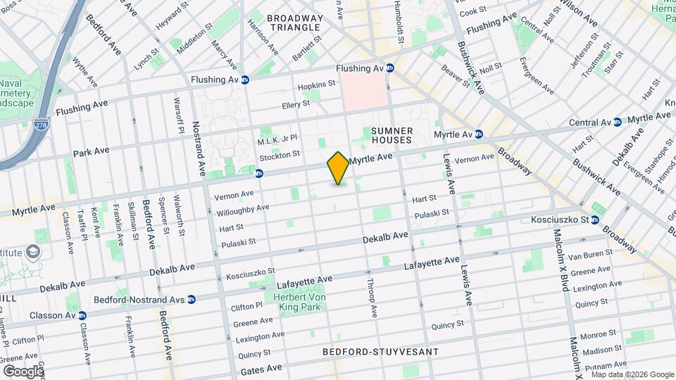 625 Willoughby Ave Map and Location Details