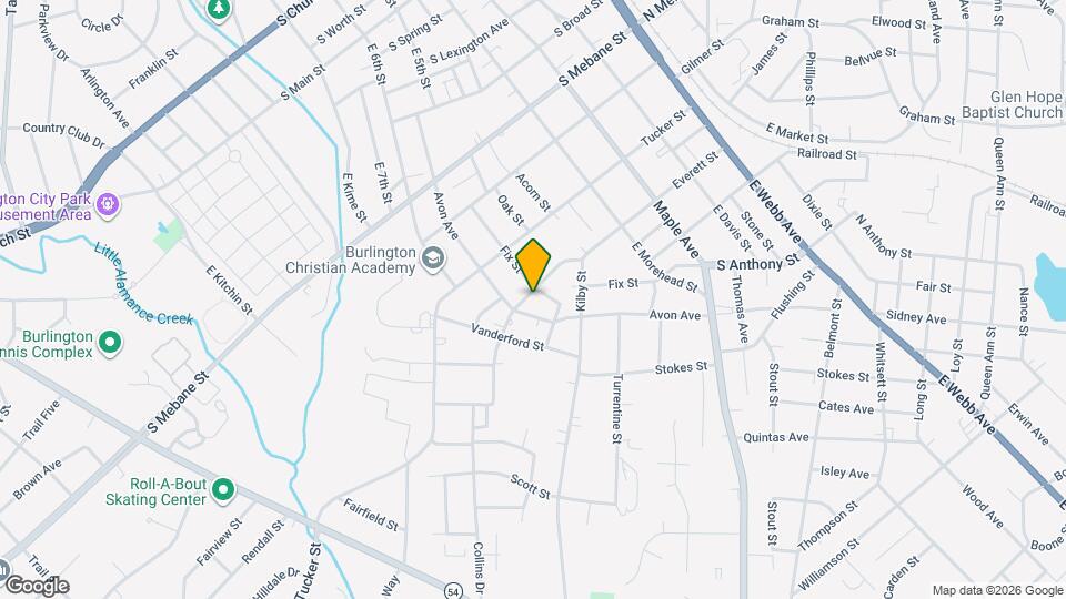 728 Everett St Map and Location Details