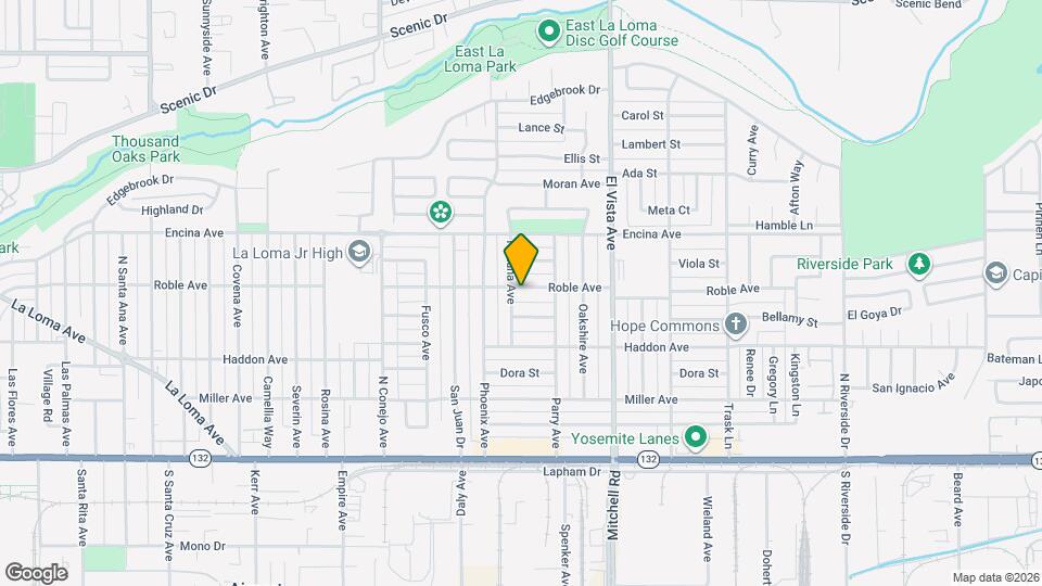 2030 Roble Ave Map and Location Details