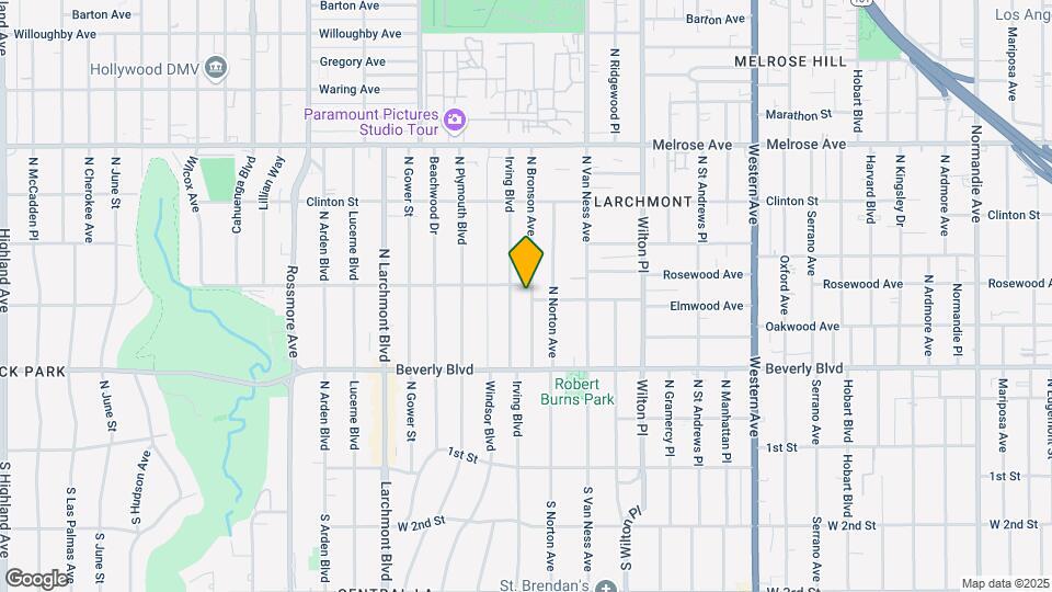 403 N Bronson Ave Map and Location Details