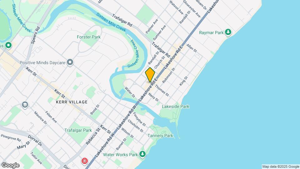 155 Lakeshore Rd E Map and Location Details