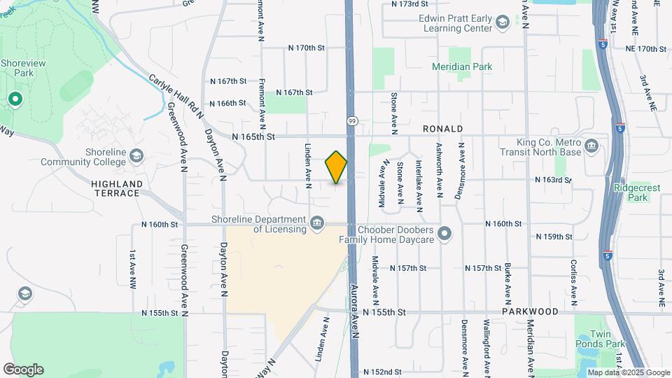 931 N 163rd St Map and Location Details