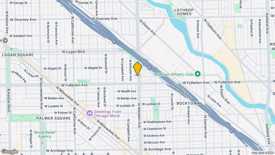 2418 N Western Ave Map and Location Details