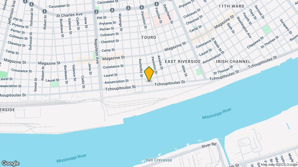 3909 Tchoupitoulas St Mapa y Detalles de la Ubicación