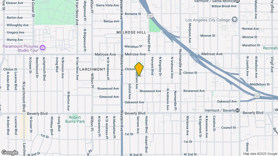522 N Serrano Ave, Unit 4 Map and Location Details