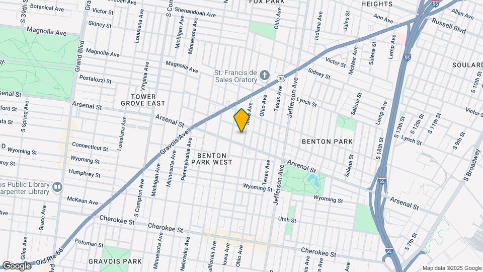3021 Iowa Ave Map and Location Details