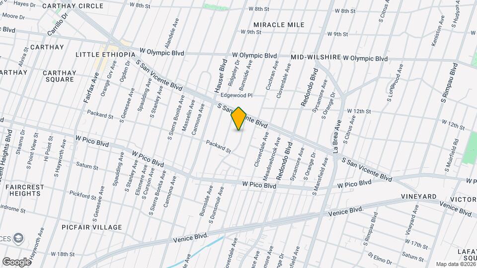 1247 S Dunsmuir Ave, Unit 1 Map and Location Details