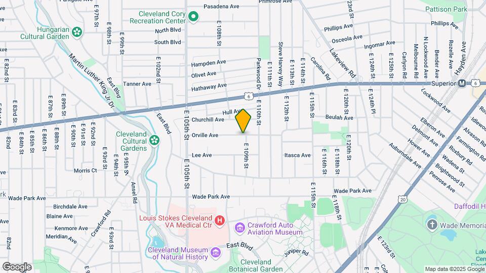 1390 E 109th St Map and Location Details