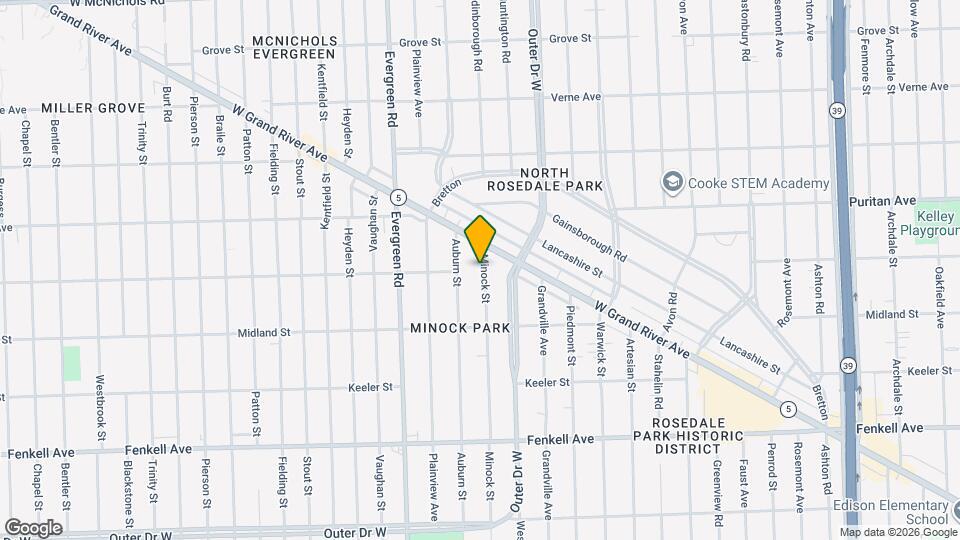 15829 Minock St Map and Location Details