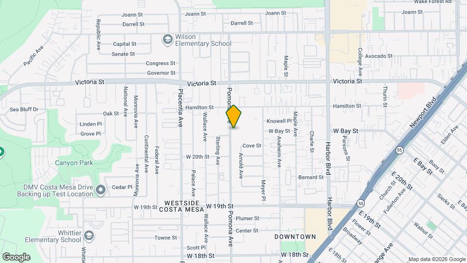 2052 Pomona Ave Map and Location Details