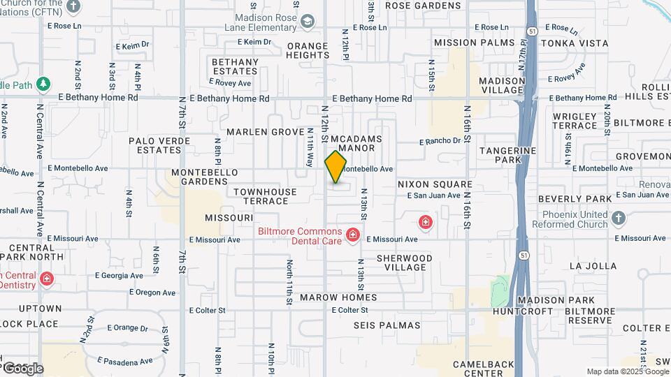 1216 E Palacio Dr Mapa y Detalles de la Ubicación