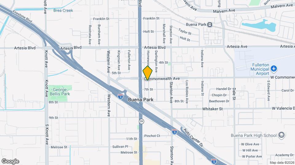 6261 Homewood Ave Mapa y Detalles de la Ubicación