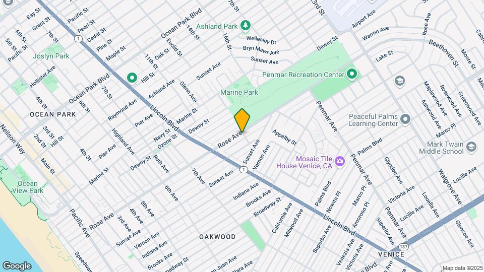 870 Rose Ave Mapa y Detalles de la Ubicación
