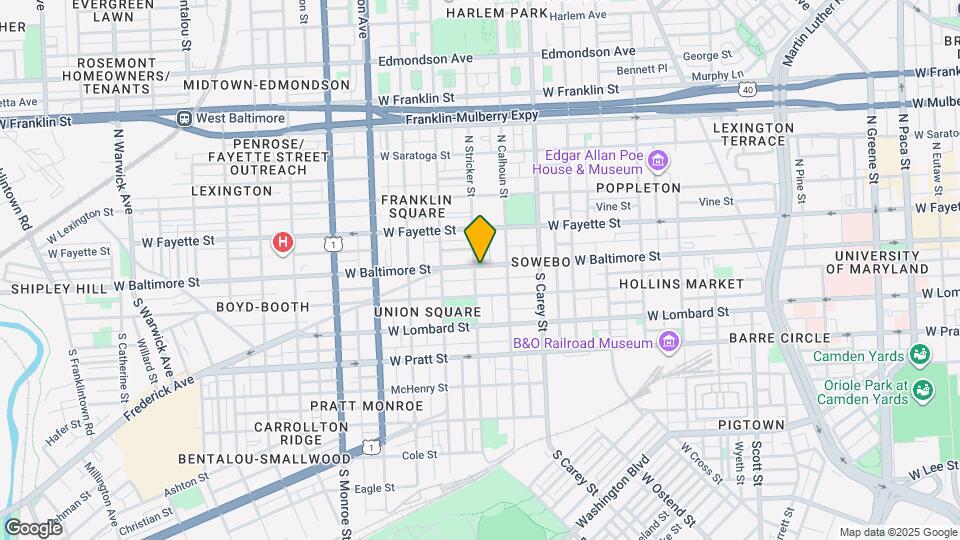 1433 W Baltimore St Mapa y Detalles de la Ubicación
